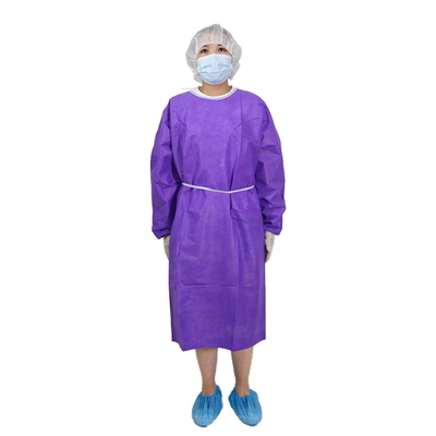 el aislamiento púrpura de 50g PP viste los vestidos disponibles del hospital