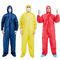Sustancia química de trabajo disponible de la raya azul de la bata del recinto limpio de la prenda impermeable protectora