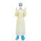 Vestido disponible médico PP amarillos PE 48gsm del aislamiento del hospital