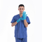 Azul blanco de los guantes protectores del examen médico del negro disponible del nitrilo
