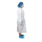 El aislamiento médico blanco viste disponible con la prenda impermeable hecha punto 20-65gsm del puño